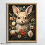 Baby_Animals_Valentines_Day_10315_float-diamond-painting-paintingscart Baby-Häschen & Blumen