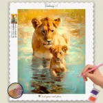 Baby_Lion_11387_base-diamond-painting-paintingscart Baby Lion with Mother