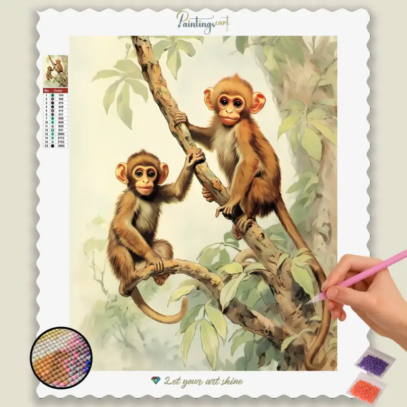 Baby Monkeys on Branch