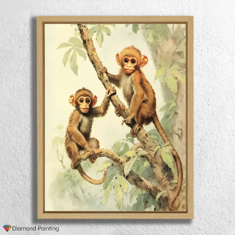 Baby Monkeys on Branch