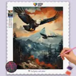 Bird_Watching_19474_base-diamond-painting-paintingscart-1 Eagle over the Mountains