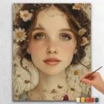 Boho-Easter-63503 Pretty Girl and Flowers