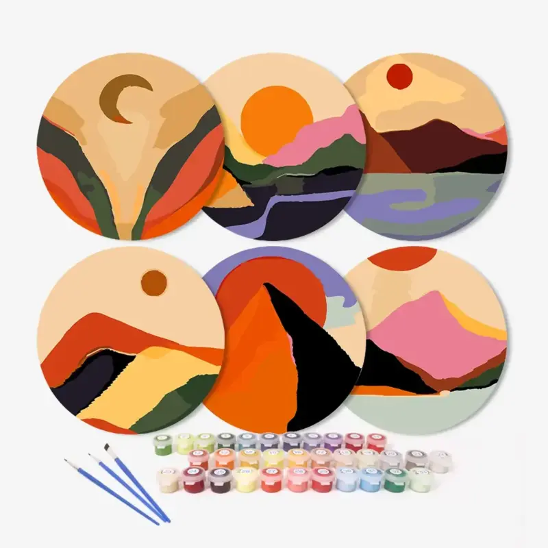 CD015-13-2 The Mountains Minimalist Placemats - Paint by Numbers