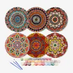 CD016-13-2 Mandala Art Placemats - Paint by Numbers