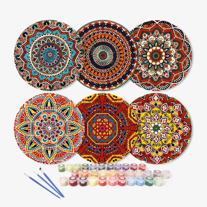 CD016-13-2 Mandala Art Placemats - Paint by Numbers