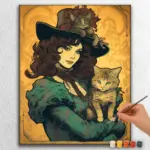 Witch with Cat