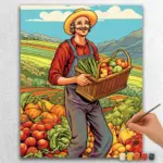 Farmer with Vegetables