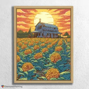 Flower Field and House