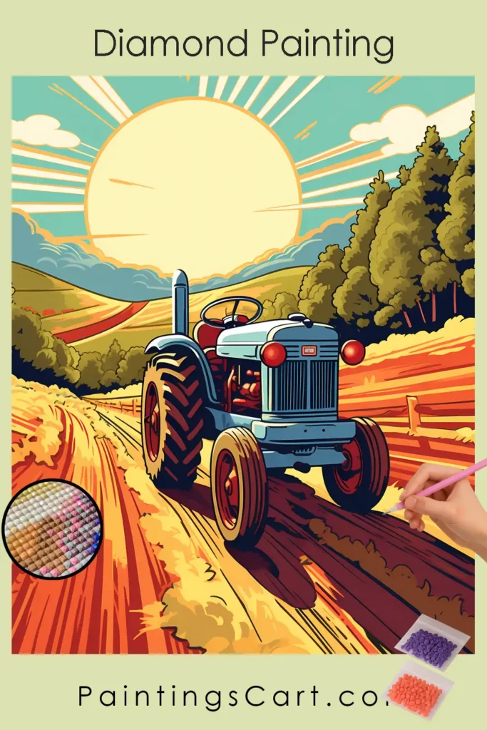 Tractor in a farm