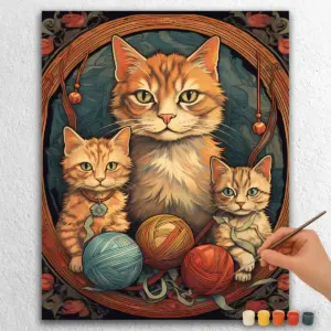 Three Knitting Kittens