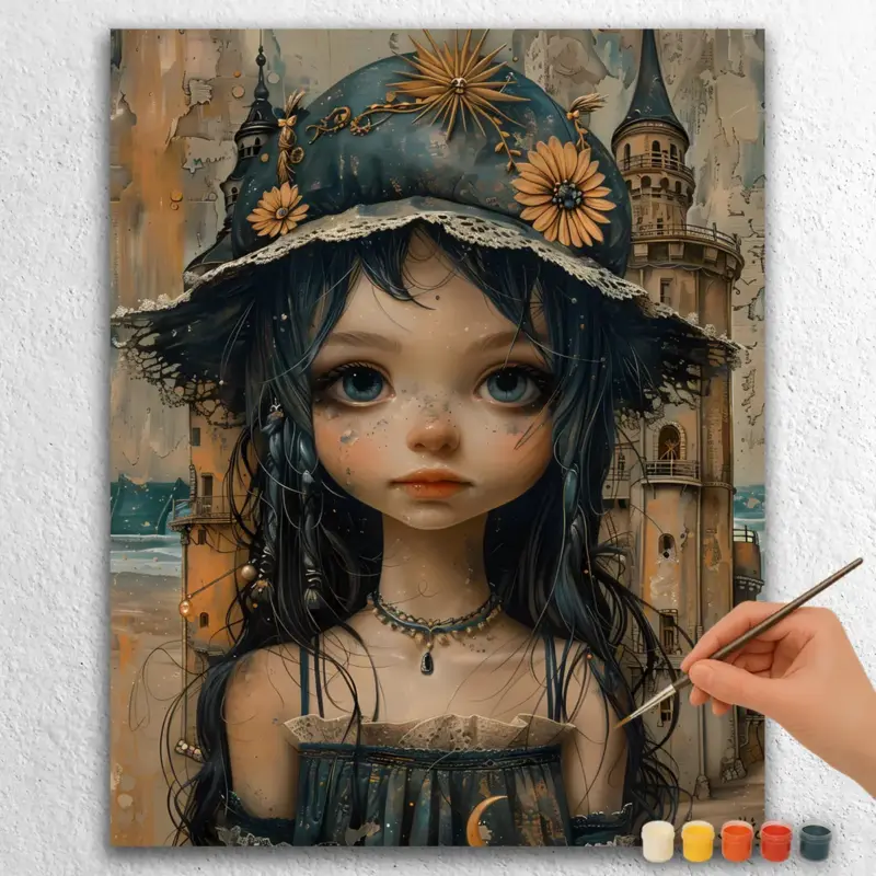 Flower Hat on a Girl