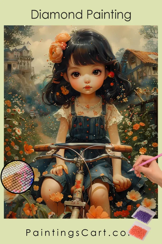 Cute Baby Girl on Cycle