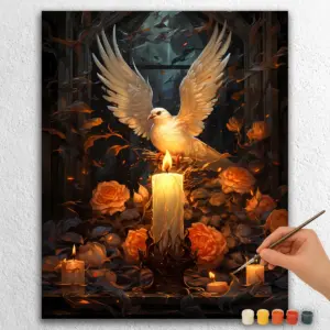 Holy Dove and Candle
