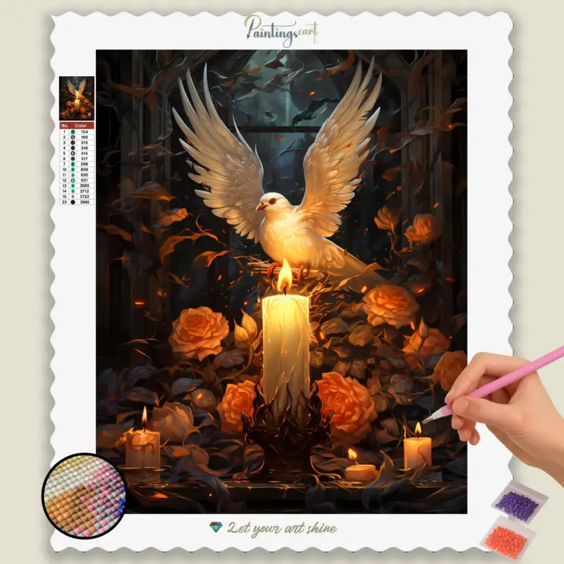 Holy Dove and Candle