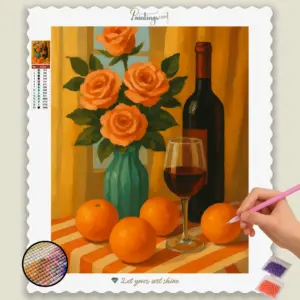 Coral_Roses_and_Wine_Still_Life