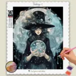 Witch with Crystal and Black Hat