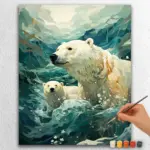 Cute-Arctic-Animals-14940 White Bear in Waves