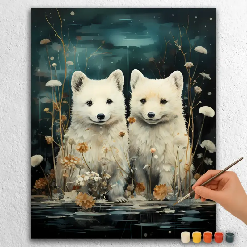 Cute Arctic Wolves