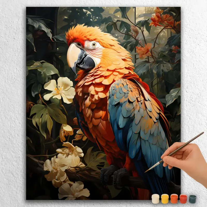 Cute Parrot in Jungle