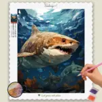 Cute_Arctic_Animals_21947_base-diamond-painting-paintingscart Cute Shark in Sea