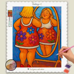 Cute_Curvy_Lady Looking in the mirror