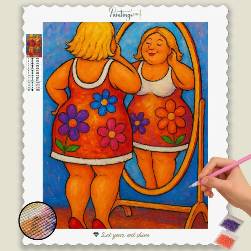 Cute_Curvy_Lady Looking in the mirror