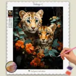 Cute_Jungle_51019_base-diamond-painting-paintingscart Cute Jaguar in Jungle
