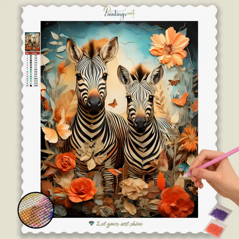 Cute_Safari_71071_base-diamond-painting-paintingscart Cute Zebras
