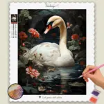 Cute_Woodland_101104_base-diamond-painting-paintingscart Shy Swan