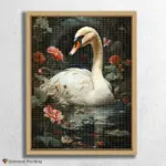 Cute_Woodland_101104_float-diamond-painting-paintingscart Shy Swan
