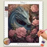 Dragon and Pink Flowers