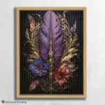 Feather in Deep Purple Color