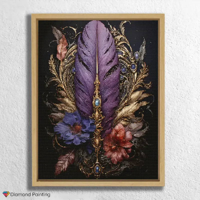 Feather in Deep Purple Color