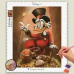Donald_duck_base-diamond-painting-paintingscart Lustige Ente mit Hut