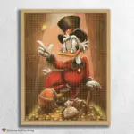 Donald_duck_float-diamond-painting-paintingscart Lustige Ente mit Hut