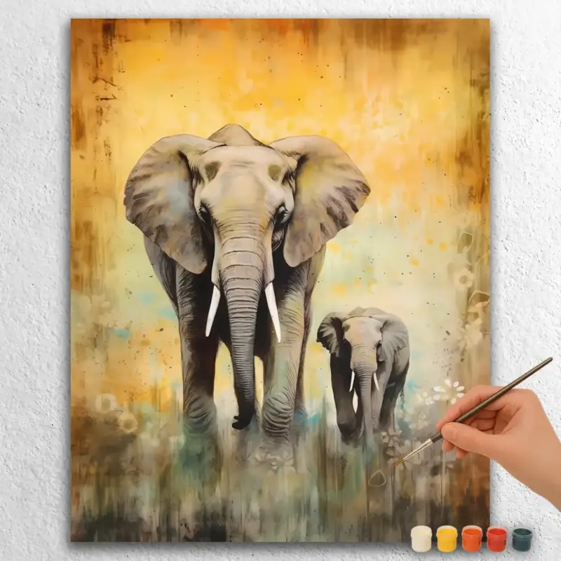 Elephants-171286 Baby Elephant with Mother