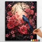 Valentines Flowers and Sparrow