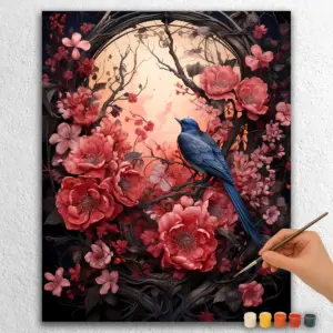 Valentines Flowers and Sparrow