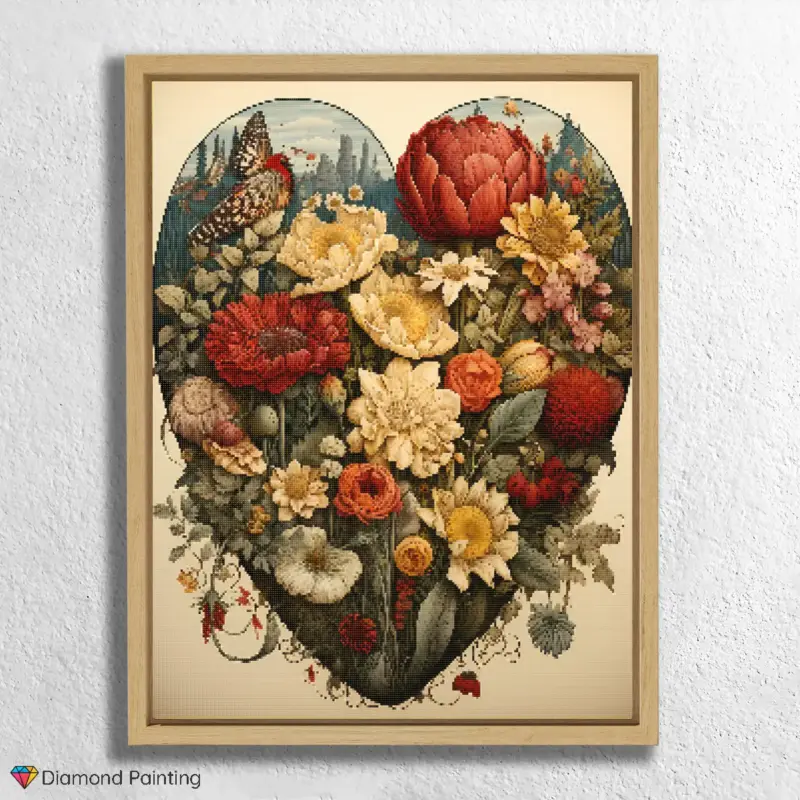 Heart with Flowers