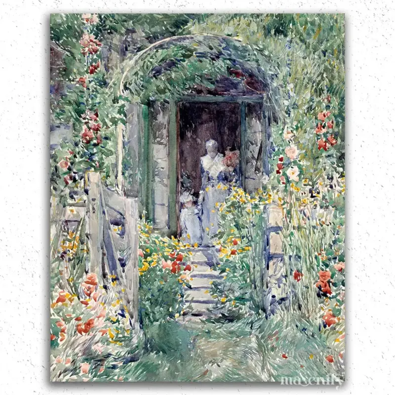 Frederick-Childe-Hassam19 The Garden Frederick Childe Hassam