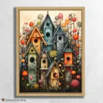 Geometric_Spring_111592_float-diamond-painting-paintingscart Colorful Houses in Spring