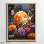 Kawaii_Garden_202483_float-diamond-painting-paintingscart Colorful Flowers and Snail