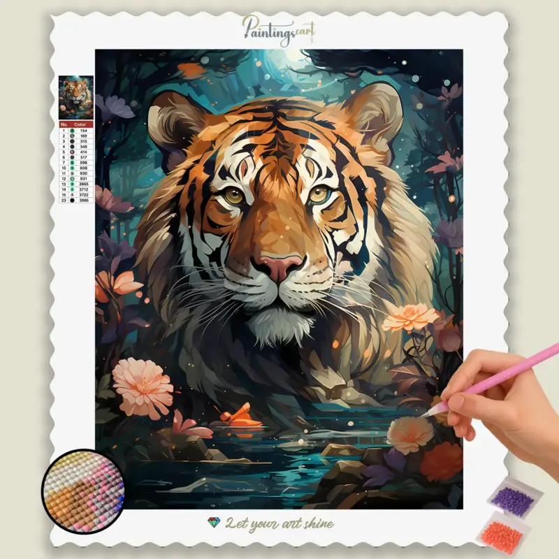 Kawaii_Travel_472732_base-diamond-painting-paintingscart Tiger Kawaii