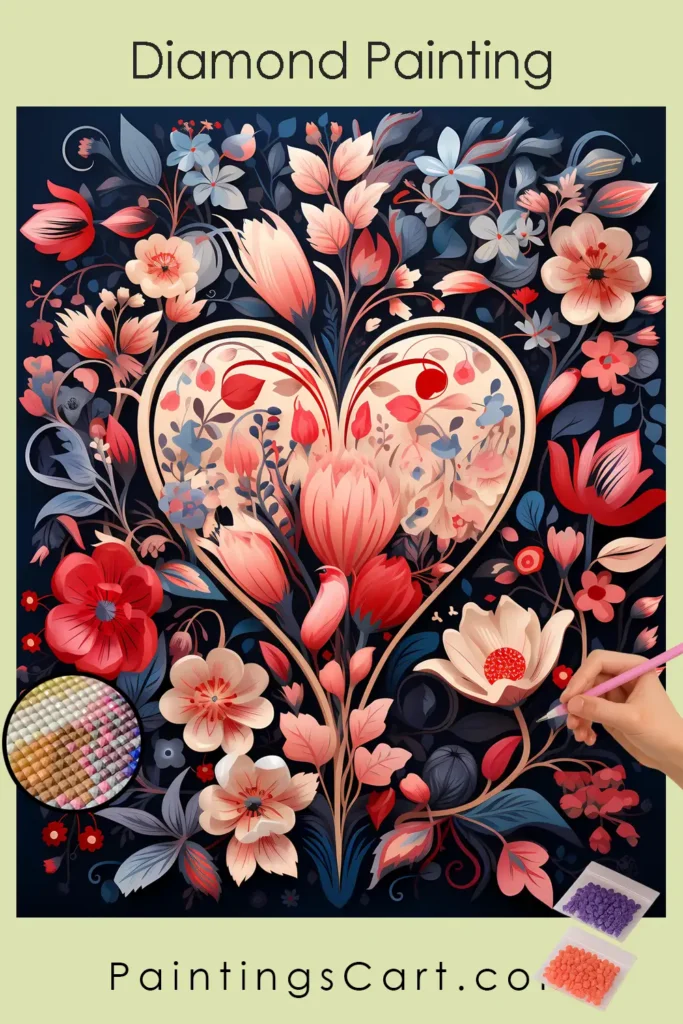 Heart and Flowers Kawaii