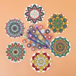 Mandala-Art-DIY-Coaster-2-2 Mandala Art DIY Custom Coasters - Paint by Numbers