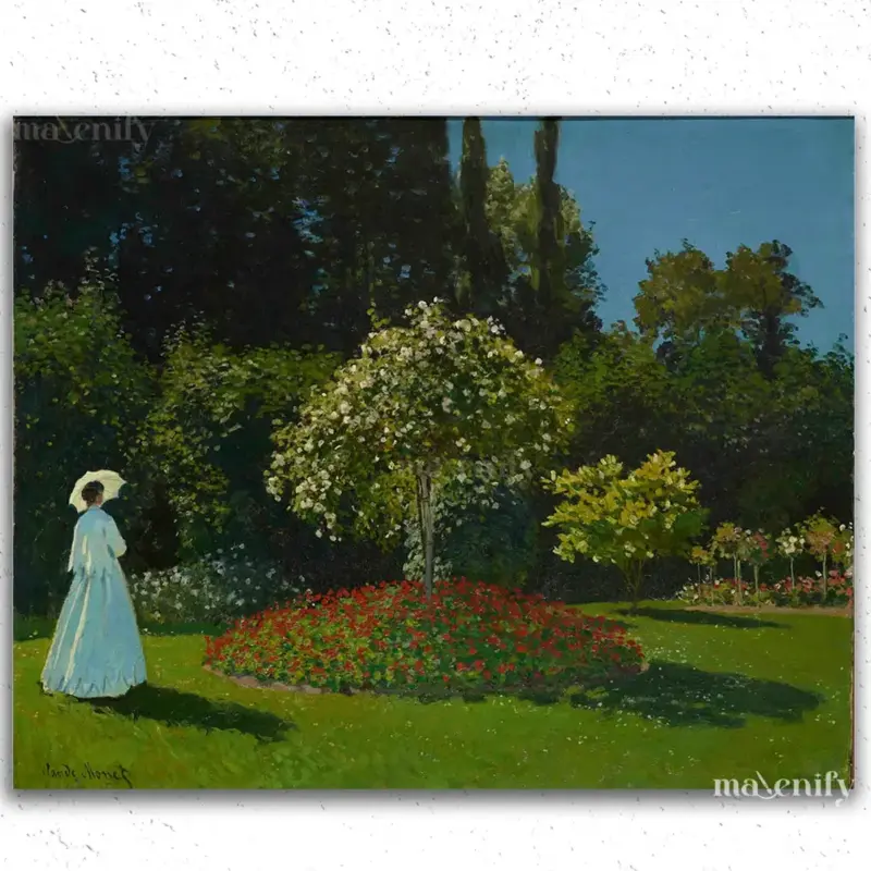 Monet-92 Girl in Garden Claude Monet