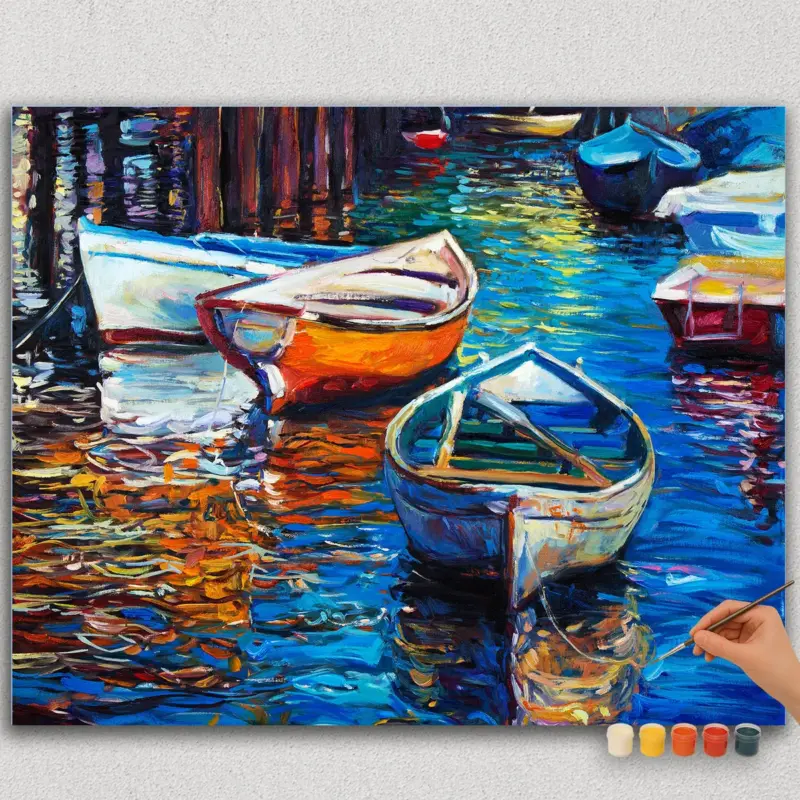 Paint-By-Numbers-DIamond-Painting-HORJPG-84 Colorful Boats