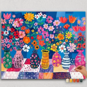 Colorful Pots and Flowers