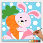 Cute Rabbit and Carrot