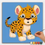 Paint-By-Numbers-DIamond-Painting-Square-jp-6 Cute Tiger